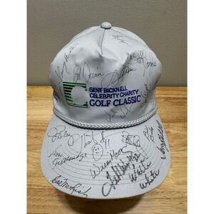Vintage Gene Bicknell Celebrity Charity Golf Classic Autographed Trucker Hat